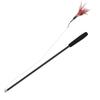 Interative Cat Toy Bite Resistance Retractable Cat Teaser Wand with Bell for Cat Kitten 180cm/70.9in
