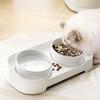 Pet Bowl Cat Food, Double Bowl Feeding, Water for Cats, Ceramic Bowl, Anti-knock Neck Guard Cat Bowl