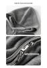 Women's Cashmere Knit Zip-Up Hoodie - Soft, Skin-Friendly, Thick, Solid Color Cardigan for Autumn/Winter