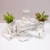 Succulent Pot Eye-catching Creative Elegent Style Shape Ceramic Plant Pot Sitting Party Human Shaped Gifts Planter For Household Decoration