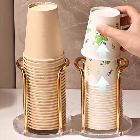 Suport pentru pahare de hârtie de unică folosință Dispenser pentru căni de ceai Suport suport pentru căni de cafea pentru casă, bucătărie, cafenea, bar, organizator, raft de depozitare pentru pahare