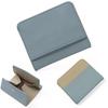 Blanc Pomme Mini Wallet, Card Case, Genuine Leather, Compact, Stylish, Bp-1077, BlueGreige