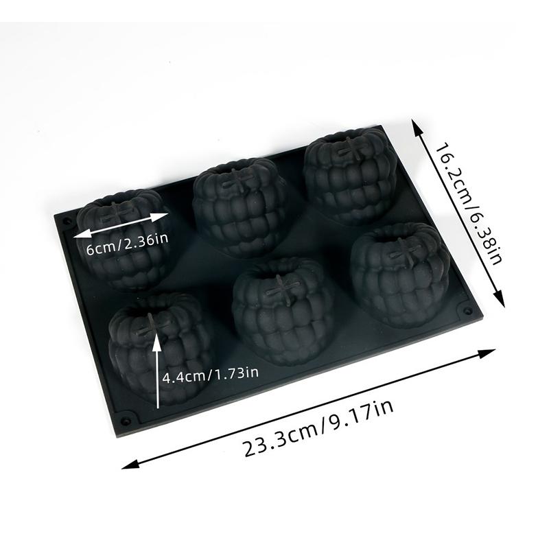 6 Cavity Fruit Mold Silicone for Raspberry Mousse Cake Unique Dessert Bakeware for Birthday Celebration Baking