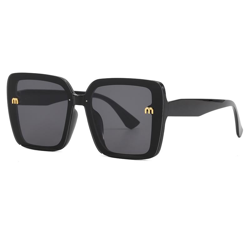 Women's Brand Sunglasses Square Classic Large Frame Fashion Men's Rectangular Letter Design Retro Sun Glasses UV400