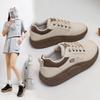 Women's Fashion Sneakers Outdoor Lace-Up Non-slip Skateboarding Shoes Lightweight Comfortable Casual Breathable Walking Flat Sport Shoes for Women