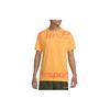 Letter Print Pullover Crew Neck Short Sleeve T-Shirt Men Tops Orange FJ5271-717