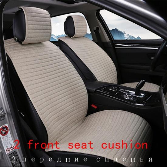 O SHI CAR 2 Pieces Front Cover Mat Protect Car Seat Cushion Universal Seat Covers Fit Most Automotive Interior Truck SUV