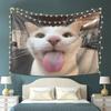 One Funny Kitten  Tapestry  Fresh Healing HomeCorner Decor Fashionable Texture Enhances Space Style Suitable forBedroom