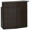 Maison Exclusive - Brown Garden Bar Table 120x55x110 Cm Wicker Resin