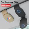 For BMW M X1 X2 X3 X5 X6 E46 E39 E90 E36 E60 E34 E30 F30 Magnetic Leather Eyeglass Hanger Clip Universal Car Sunglasses Holder Gjvc84