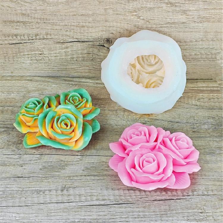 Silicone Candle Mold Flower Shape Unique Handmade Candle Molds Home Decortaion Molds Silicone Texture for Hand-Making