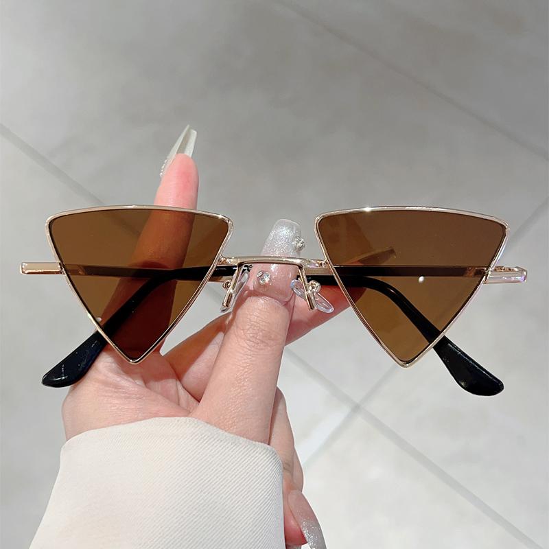 KAMMPT Vintage Dreieck Sonnenbrille Neu in Retro Metallrand Outdoor Lässige Tönungen Damen Luxusmarke Design Dekor Sonnenbrillen