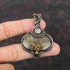 Bronzite Pendant Copper Wire Wrapped Pendant Handmade Copper Jewelry Rainbow Moonstone Pendant For Women Gemstone Pendant Gift For Mother