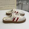 Women Mules Shoes Sports Round Toe Flat Female Footwear Casual Sneakers Clogs Platform Summer Slip On Creeper Baotou Slippers