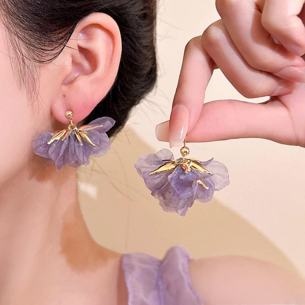 2024 Spring & Summer Fairy Forest Beaded Flower Earrings – Versatile & Sweet for Girls