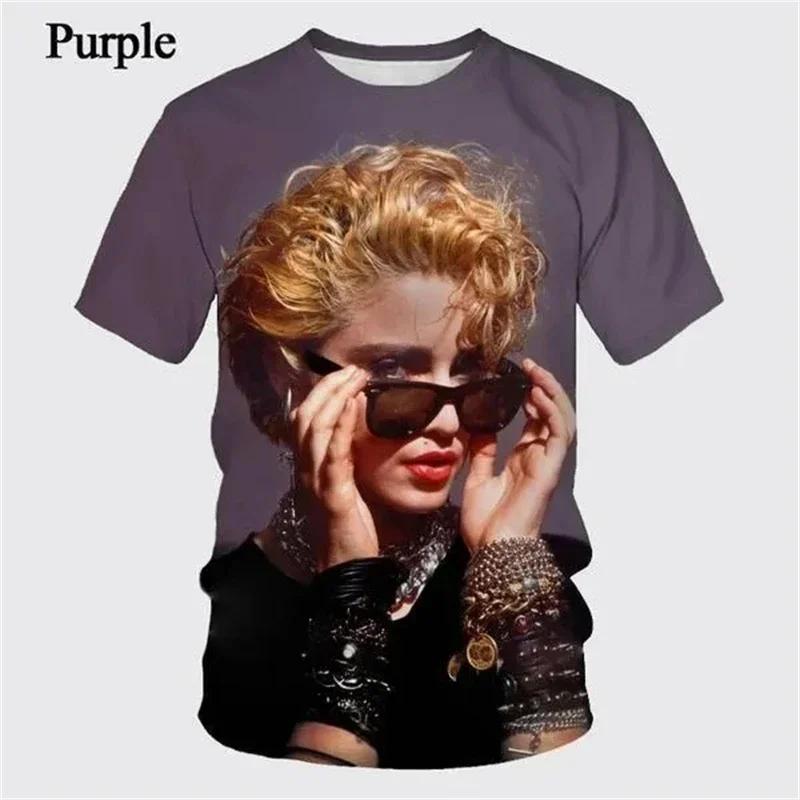 Famous Female Singer 3D Print Sports Quick Dry Breathable Men T-shirt Street Fashion Casual Harajuku Hip Hop Rock Short Sleeve