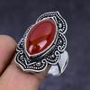 Natural Carnelian Gemstone 925 Sterling Silver Jewelry Ring Size 10 Z4u44