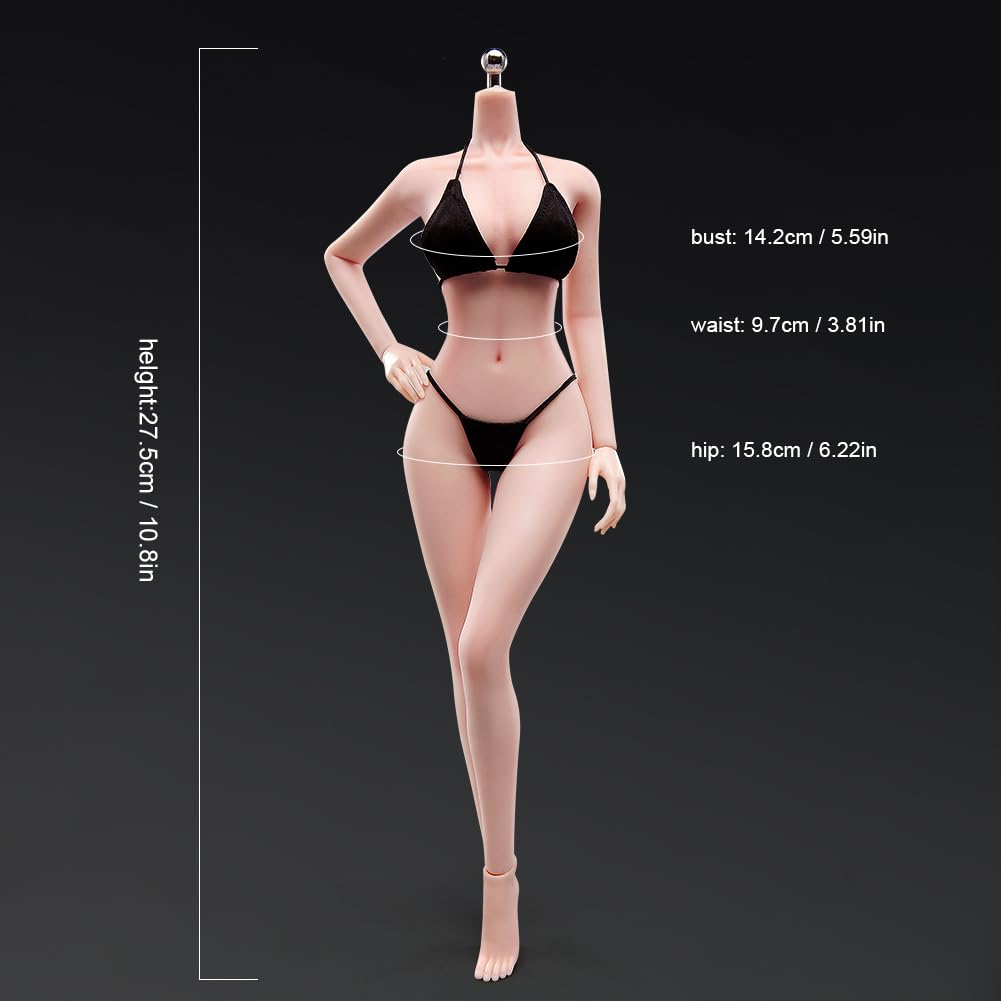 1:6 Proportion Makeup Female Body and Clothing Ultra Flexible Joint Movement Figure Pale Skin Seamless Body Large Breast Hobby Collection