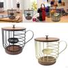 Coffee Pod Holder Capsule Storage Basket Organizer Cup with Lid Metal Large Capacity Wire