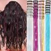 Highlights Clip Clip In Hair Extensions Colored Shiny Hair Tinsel Fairy Hair Long Straight Hair Accessories
