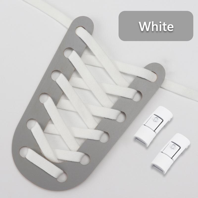 Colorful Lock Elastic Laces Sneakers Kids Adult Flats No Tie Shoe Laces for Shoes Accessories Press Lock Shoelaces Without Ties