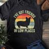 I've Got Friends In Low Places Corgi Shirt Funny Gift for Corgi Lover Retro Vintage Women T Shirt Cotton Tops