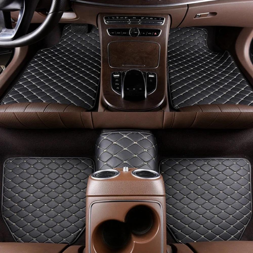 Wear-resistant Auto Foot Pad Protector PU Leather Automobile Floor 5 PCS Car Floor Mats  Interior