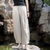 Spring Summer Artistic Loose Sand-Washed Linen Casual Pants for Women - Slimming, Lightweight Meditation Lantern Style