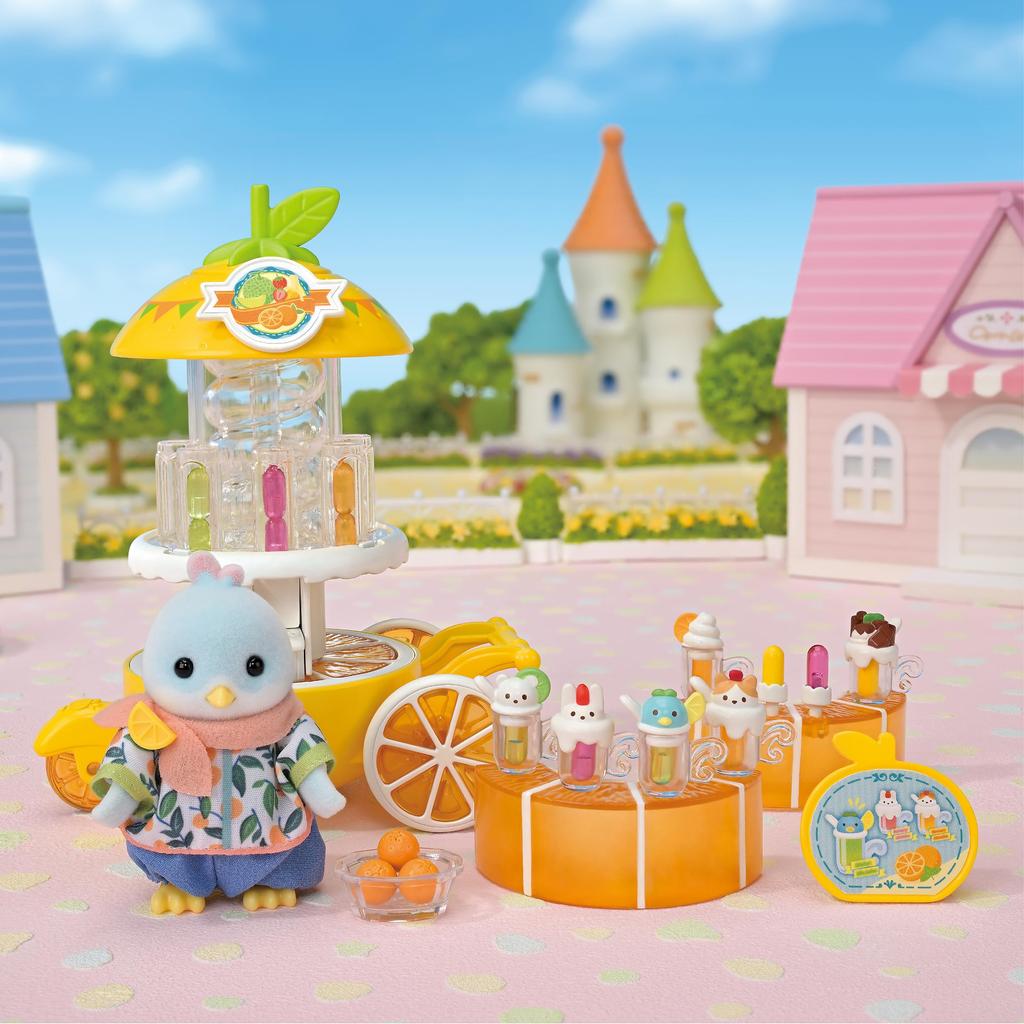 Epoch Sylvanian Families Calico Critters Amusement Park Citrus Bird Juice Shop MI-94 ST Mark Certified Dollhouse Toy Ages 3+