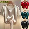 Bluze și cămăși casual de modă pentru femei, culoare solidă, imprimeu, mânecă scurtă, gât rotund, design internațional