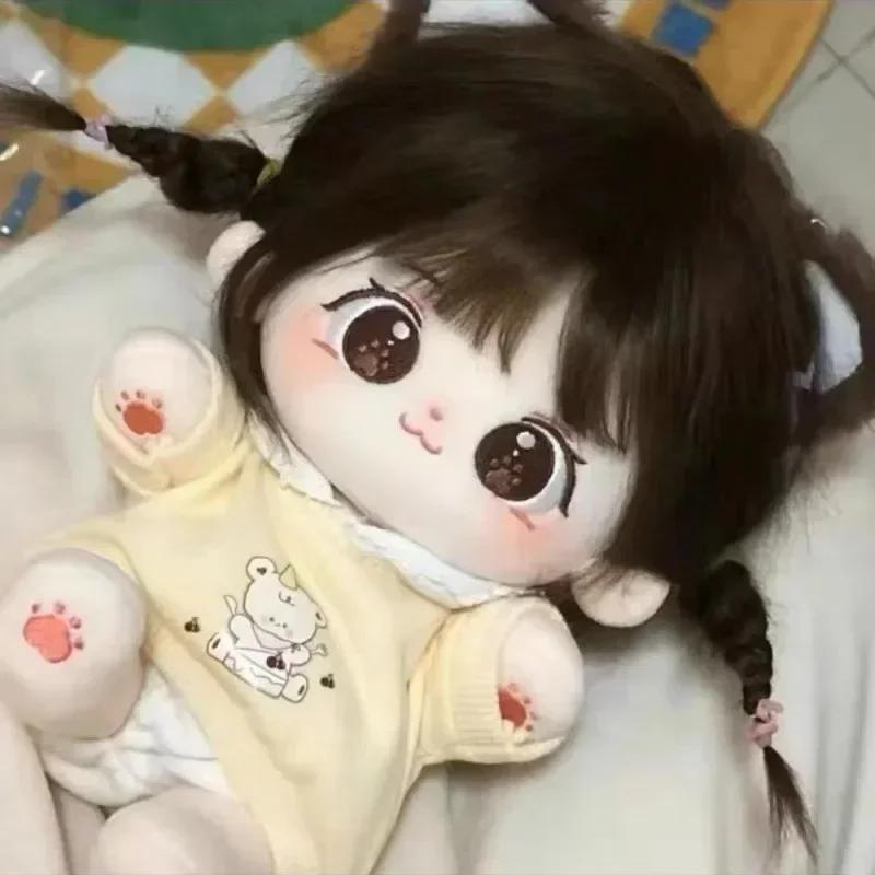 Miaomiao Meisje Pluche Speelgoed 20cm Idool Pop Zacht Gevuld Lichaam DIY Aankleden Kan Kleding Verwisselen Fan Collectie Kinderen Halloween Cadeau