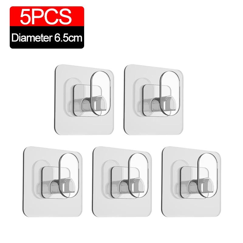 Transparent Self Adhesive Wall Hooks Hangers Key Holder Towel Holder Bathroom Organizer Rack Kitchen Strong Adhesive Wall Hooks
