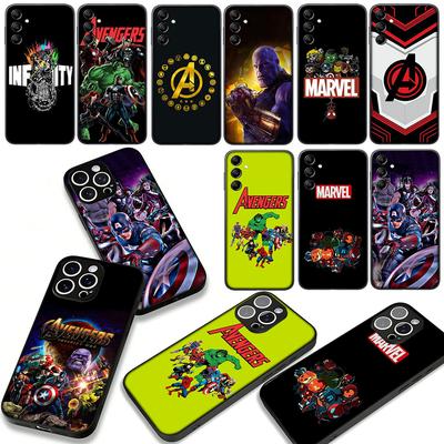 Coque pour Samsung Galaxy S25 S23 S22 S24 FE Ultra Plus A56 A05 A06 A15 A16 A57 S7 Edge Étui Marvel Avengers Thanos Super héros