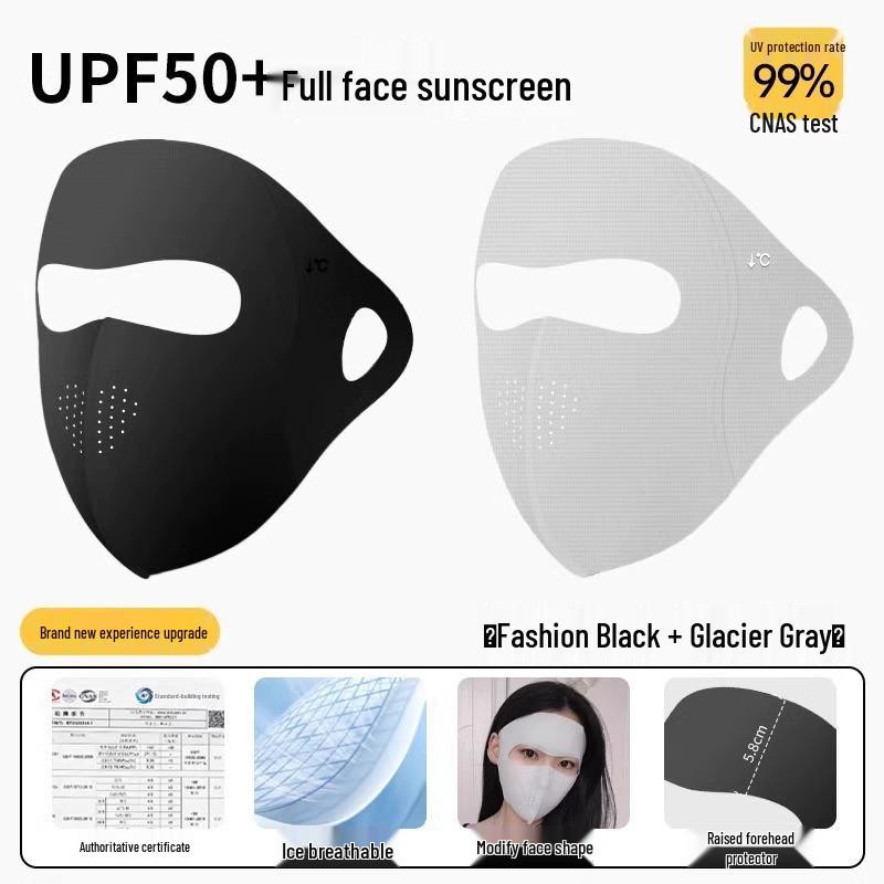 2025 Women's 3D Stereo Full Face Sunscreen Mask - Anti-UV, High-Value Facekini for Summer