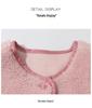 Girls' Winter 2025 Fleece-Lined Knitted Vest Sweater