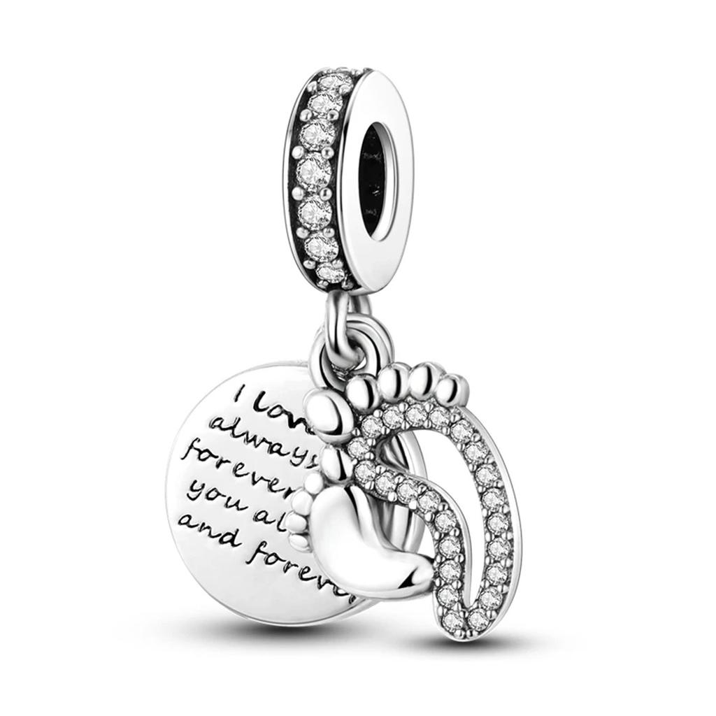 Love Tower Bees Cross Butterfly Pendant Bead Component Family Bead Components Compatible With Authentic Original Charm Bead Component Bracelet High