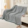 Sofa Cover  Dust Proof Sofa Cushion Cover Anti-cat Scratch Protection Cover Sofa Blanket Carpet Tassel Edge Waffle Couch Cover