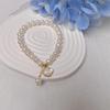 Natural Freshwater Pearl & Mother-of-Pearl Shell Pendant Bracelet - Women's Light Luxury Niche Design Jewelry New Style
