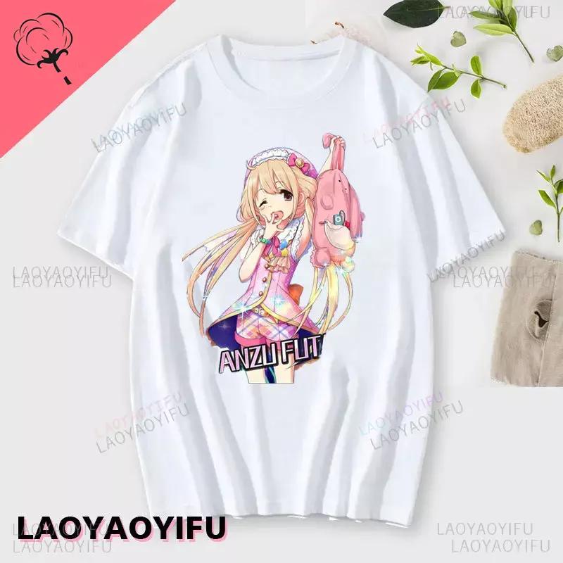 Lose Anzu Futaba Version TShirt 2024 New Kawaii Anime Cotton Tshirt Tees for Unisex Funny Cartoon Otaku Tshirt Graphic Tees