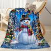 Winter Wonderland Snowman Blanket Soft & Cozy Great for Seaside Office Livingroom for All Occasions Modern Style