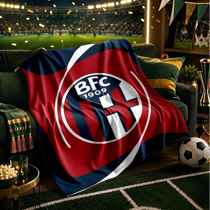 Voetbal Bologna Deken Lichtgewicht Ideaal Beddengoed Deken Perfect voor Reizen, Kamperen, Woonkamers, Kantoren, Banken, Fan Kerstcadeau