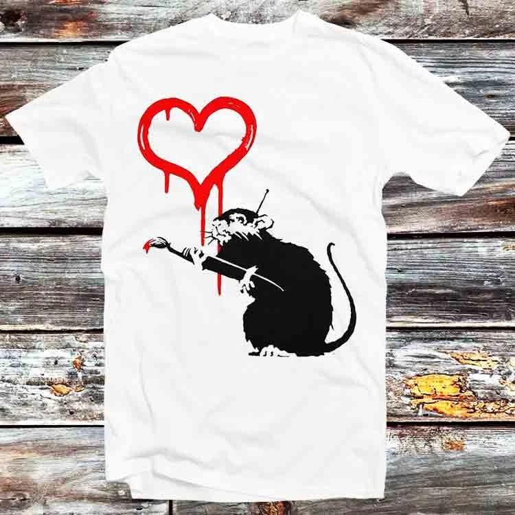 Banksy-st inspireeritud maalikunstnik Rotist T-särk B1213