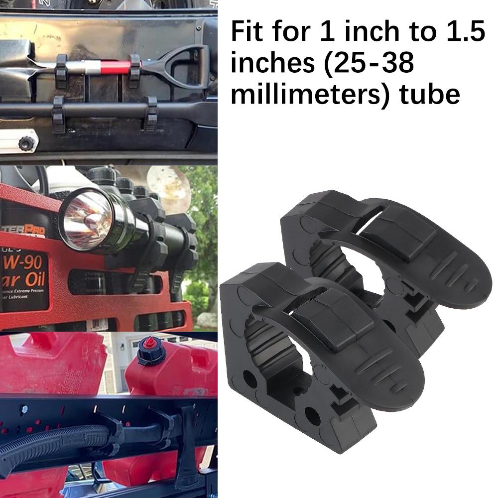 Quick-Release Shovel Holder Mount 2pcs Fits 1"~1.5" Diameter Tools Rubber Handle Keeper Handle Keeper Clamp Mount Bracket Rubber Clamp Mount