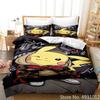Set Biancheria da Letto 3D Anime Pikachu Copripiumino Coperta Federa Matrimoniale Queen King Size Bambino Bambini Camera da Letto Tessile per la Casa