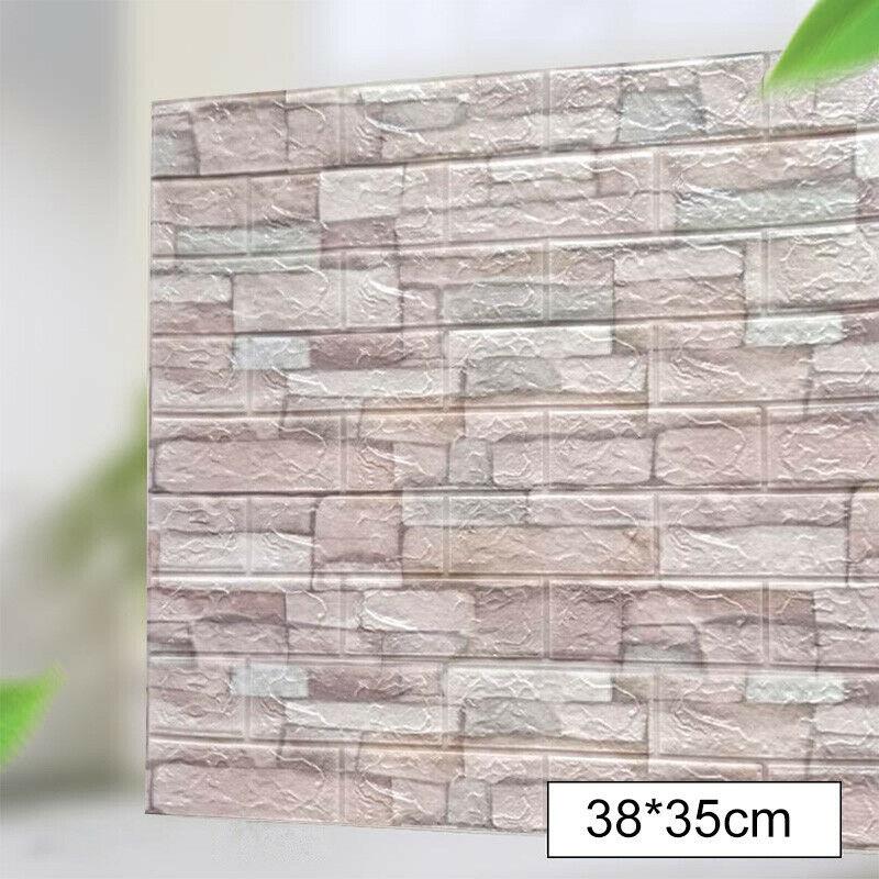 10/20Pcs 3D Brick Wall Sticker Self-adhesive Waterproof Foam Panel Wallpaper Bathroom Kitchen