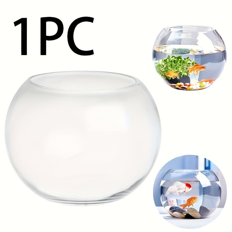 1 Round Glass Container Suitable for Home Decoration Plant Ornaments Wedding DecorationSmall Fish and Succulent Plants