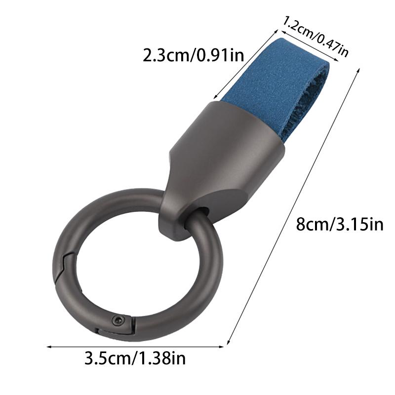 1PC Frosted Creativity Cowhide Metal Ring Gift Ring Key Rings Car Pendant Outdoor Keychain Solid Color