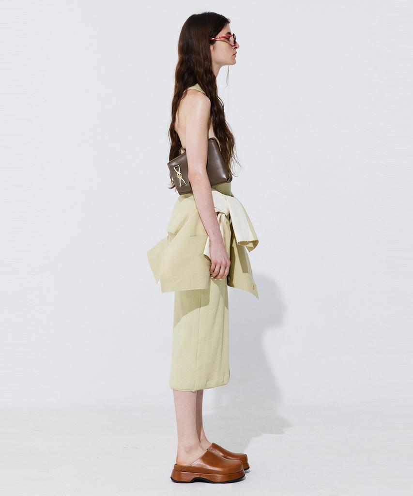 WNDERKAMMER Back Cut-Out Sleeveless Dress_Light Green