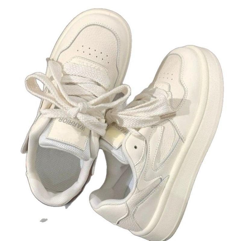 Platform White Shoes Women's Spring and Autumn New Versatile Shoes Trendy Niche Students Sports and Leisure Board Shoes