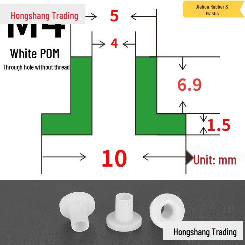Step T-Shaped Nylon Insulating Bushing Washer, M3-M35 Thread Protection Spacer